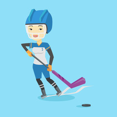 Fototapeta na wymiar Ice hockey player vector illustration.