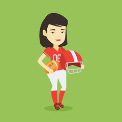 Rugby player vector illustration.