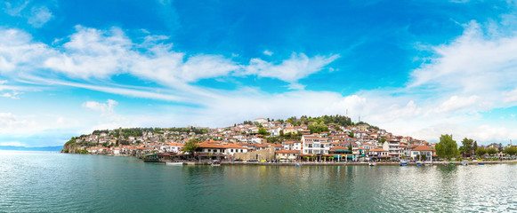 Naklejka na ściany i meble Panorama of Ohrid city