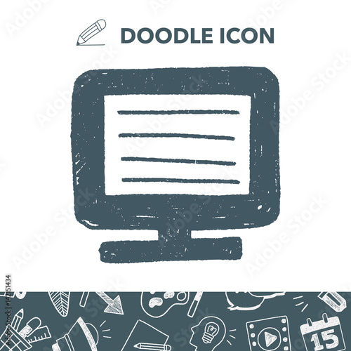 "Doodle Computer" Imágenes de archivo y vectores libres de derechos en