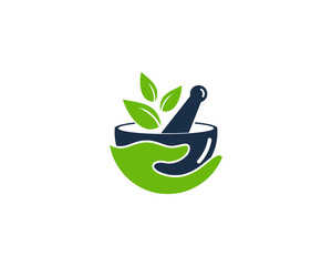 Herbal Care Icon Logo Design Element