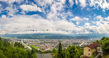 Fototapeta na wymiar Panoramic view of Innsbruck