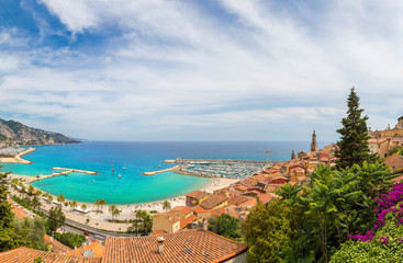 Panoramic view of Menton, France