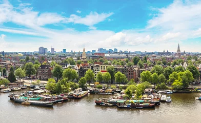 Gordijnen Panoramic view of Amsterdam © Sergii Figurnyi