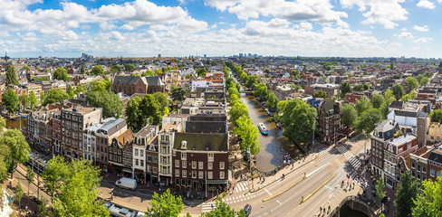 Fototapeta premium Panoramic view of Amsterdam