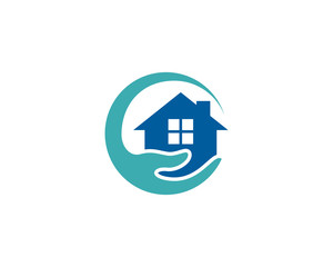 House Care Icon Logo Design Element