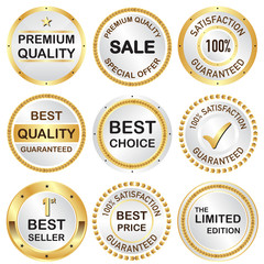 Set of business banner in premium gold and silver shade.