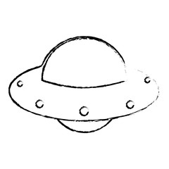 UFO spaceship technology image sketch vector illustration eps 10