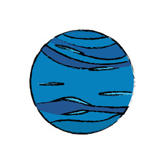 planet neptune astronomy universe icon vector illustration eps 10