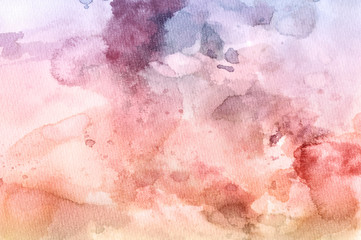 Abstract colorful water color for background. Watercolor blue green red orange purple yellow wet brush hand drawn paper texture background. Designed art background. Used watercolor elements.