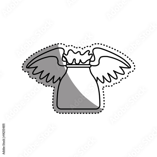 Download "Money bag with wings icon vector illustration graphic ...