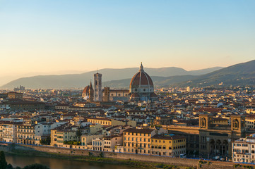 Fototapeta na wymiar Aerial view of Florence cityscape