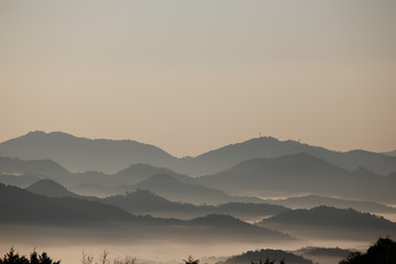 秋吉台からみた雲海
