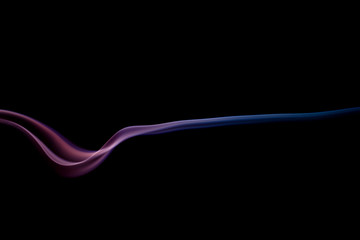 Abstract art. Color red blue smoke from the aromatic sticks on a black background. Background for Halloween. Texture fog. Design element. The concept of aromatherapy.