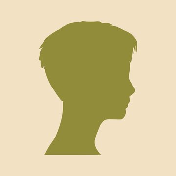 recommend clip art: Face side view. Elegant silhouette of a female head. Vector Illustration. Short hair. Monochrome gamma.