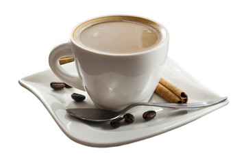 Isolated cup of coffee