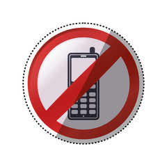 Cellphone mobile technology icon vector illustration graphic design