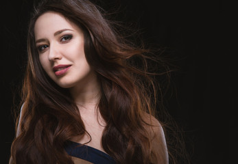 Young  woman with long hair