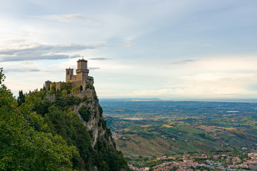 Fototapeta na wymiar Ancient castle on the cliff