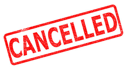cancelled stamp on white background. cancelled stamp sign. - obrazy, fototapety, plakaty
