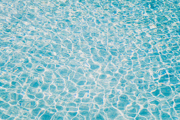 Blue ripped water in swimming pool