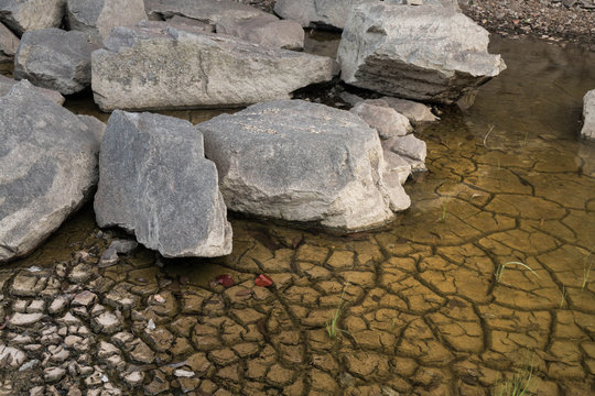 Ground waiting for water to get rid of grought, Drought concept.