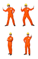 Industrial worker isolated on the white background