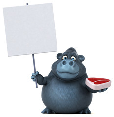 Fun gorilla - 3D Illustration