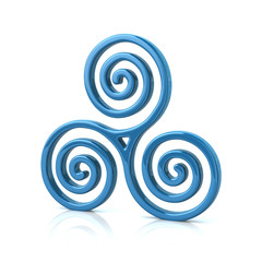 Blue Triskele symbol