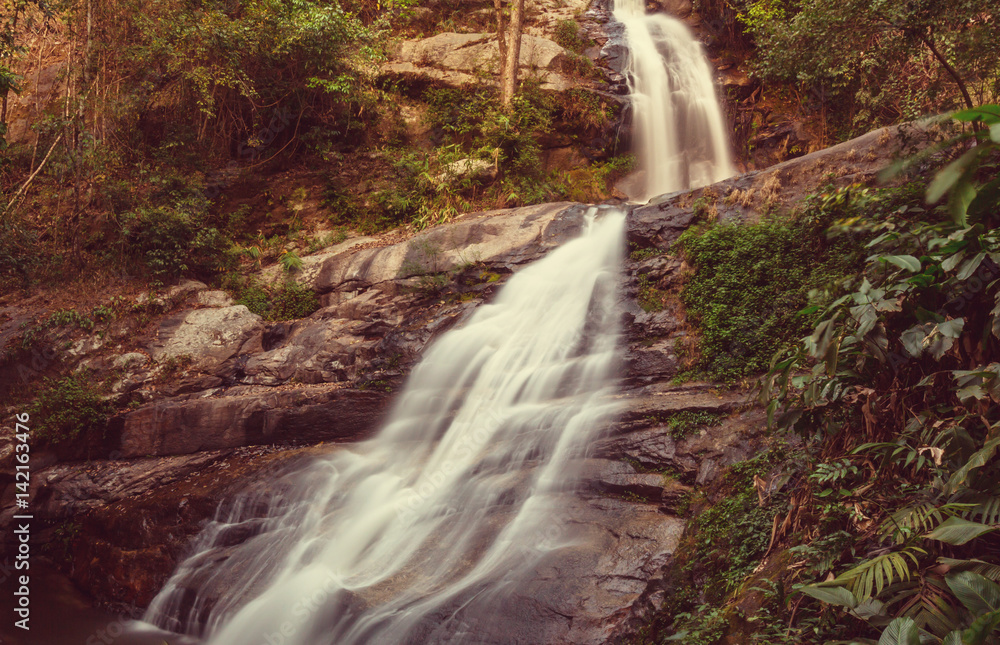 Wall mural waterfall in thailand