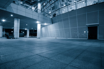 Fototapeta na wymiar modern hallway of airport or subway station in city of China.