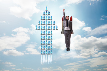 Businessman in start up business concept