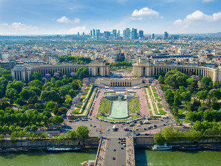 View from the Eiffel Tower of northwestern part of Paris