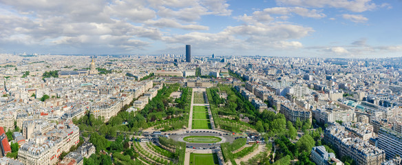 Panorama of southeastern part of Paris from the Eiffel Tower