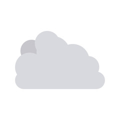 gray cloud tridimensional in cumulus shape vector illustration