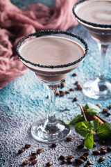 glasses of coffee cocktail