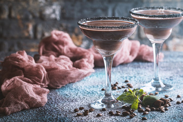 glasses of coffee cocktail