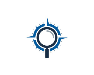 Search Compass Icon Logo Design Element