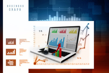 Stock market online business concept. business Graph 