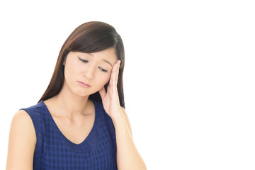 Fototapeta premium 憂鬱な表情の女性