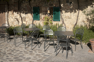 Cafe Table and Chairs; Tuscany