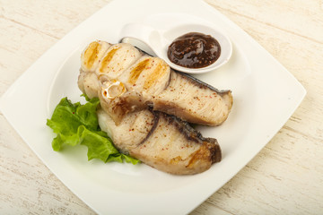 Grilled shark steak