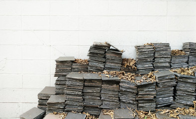 Pile of abandoned tiles
