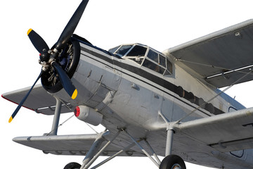 Ancient Soviet aircraft isolated on white background © Вячеслав