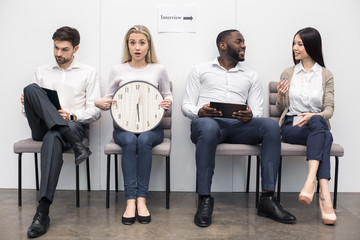 People Waiting for Job Interview Concept