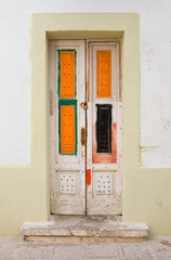 Wooden door. Monopoli. Puglia. Italy. 