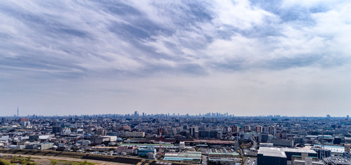 Obraz premium Aerial view of urban landscape 