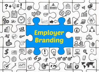 Employer Branding / Puzzle mit Symbole