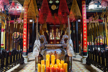 Ho Chi Minh city, Vietnam - March 27 2017: Phuoc An Hoi Quan Pagoda. Cholon, District 5, Ho Chi Minh City (Saigon), Vietnam