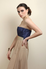 Fototapeta premium girl in beautiful dress